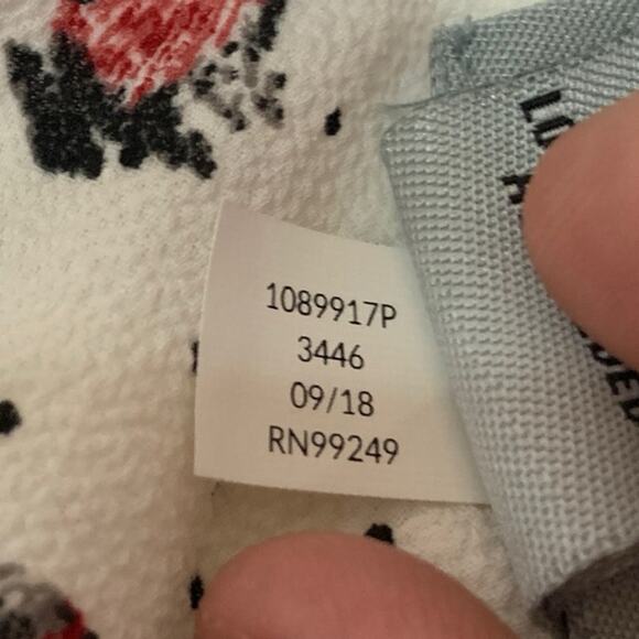 Catherines 1X NEW Womens Plus Scottie Dog in Sweater Print Top Blouse Petite - Picture 8 of 9